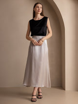 [Black] SilkSilky-AU Sleeveless Round Neck Camisole 006