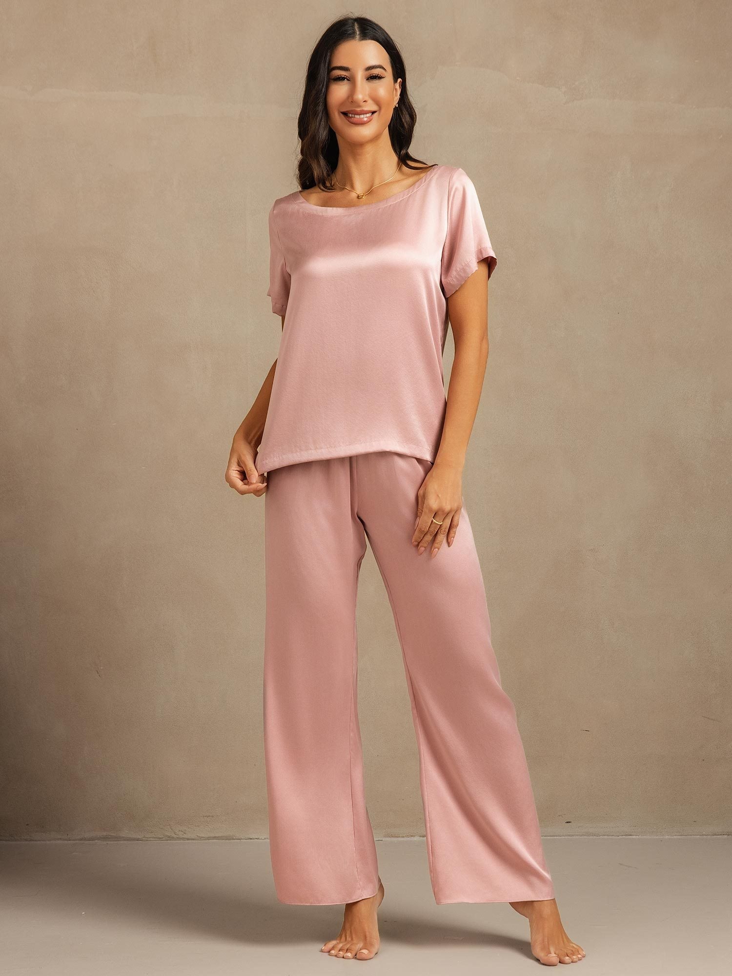 [PeachSkin] SilkSilky-AU 19Momme Washable Silk Womens Pajamas 007