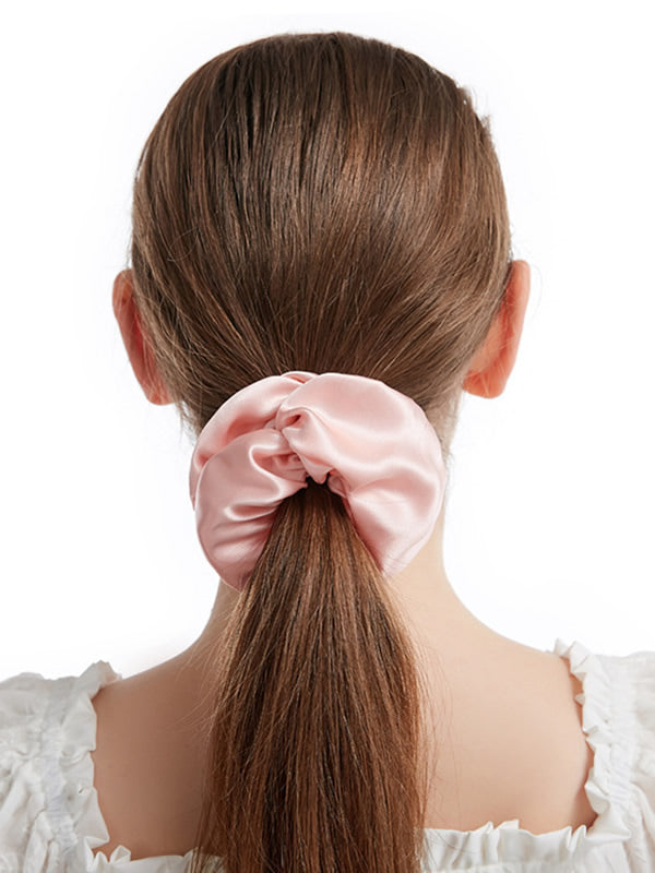 SilkSilky-AU 19Momme Pure Silk Scrunchie LightPink 003