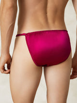 [Fuchsia] SilkSilky-AU Pure Silk Men's Underwear 002