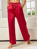 SilkSilky AU Pure Silk Womens Pants Wine 006