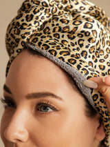 [Leopard] SilkSilky-AU Hair Towel Wrap 004