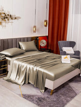 [Khaki] SilkSilky-AU 19Momme Bedding Set 001