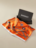 SilkSilky AU Pure Silk Scarf Orange 001