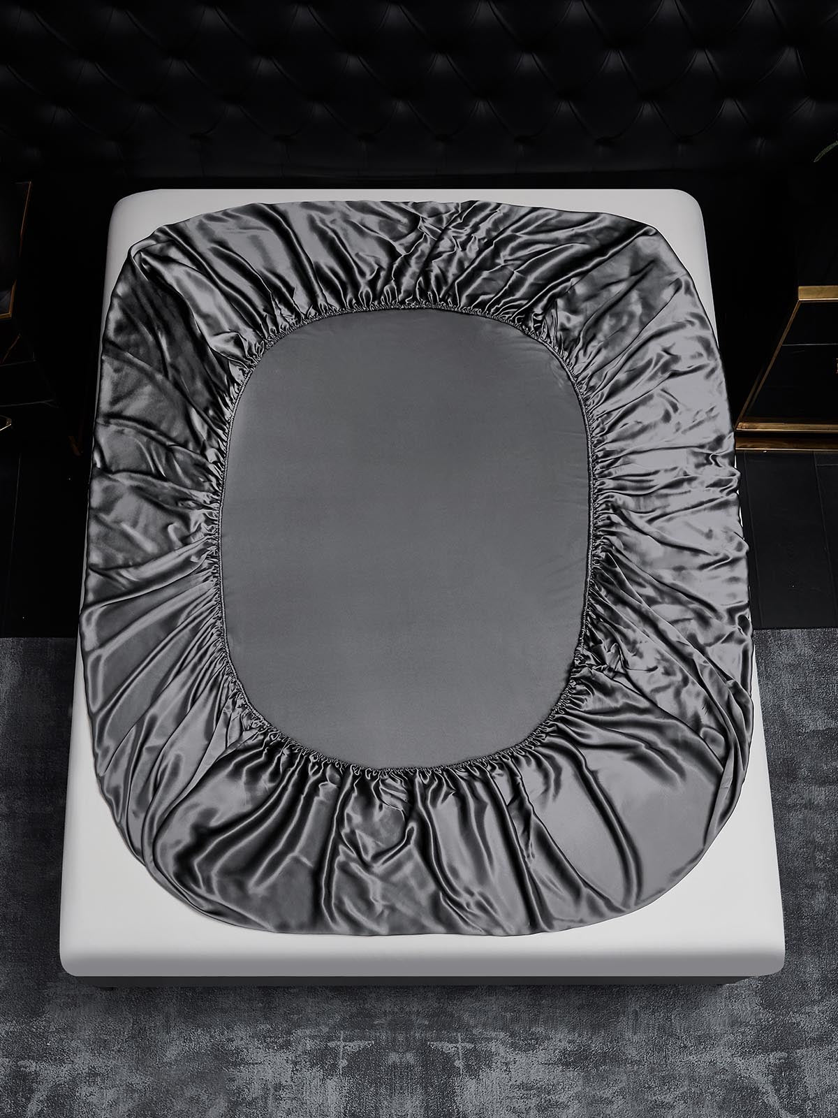 [Dark Gray] SilkSilky-AU 19Momme Pure Silk Sheet 003