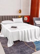 [White] SilkSilky-AU 19Momme Bedding Set 005