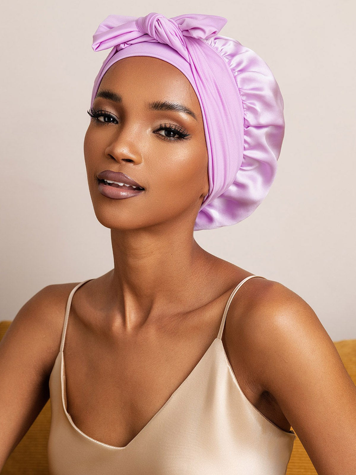 SilkSilky-AU Pure Silk Sleep Cap Lavender 007