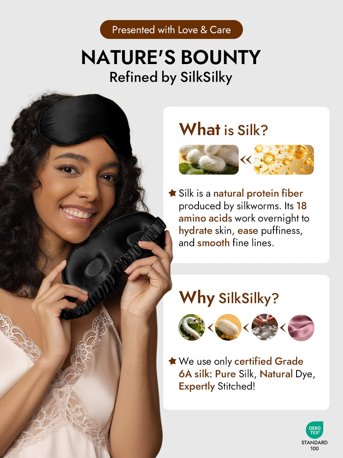 [Black] SilkSilky-AU Eye Mask 006