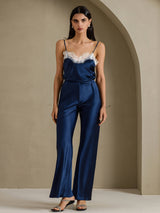 [Dark Blue] SilkSilky-AU Spaghetti Strap V Neck Camisole 005