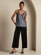 [Dark Gray] SilkSilky-AU Sleeveless V Neck Camisole 008