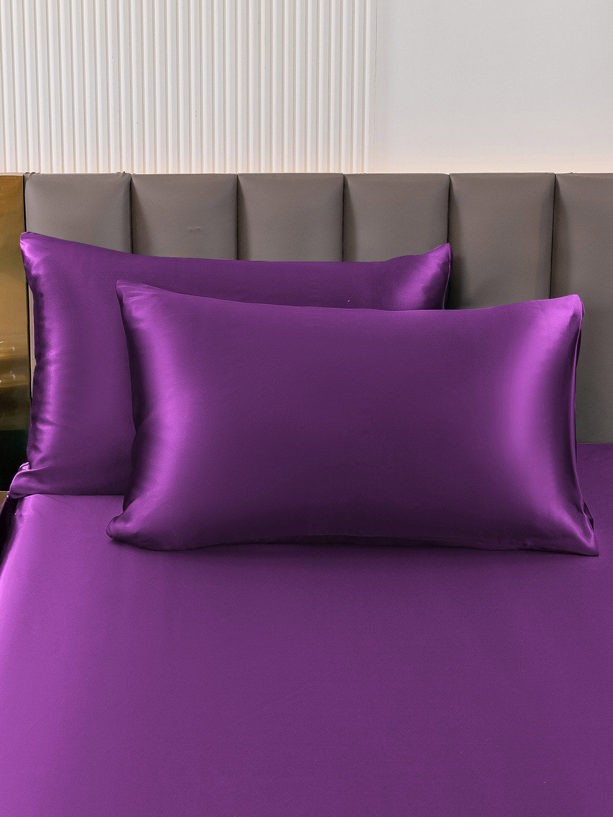 SilkSilky-AU 19Momme Pure Silk Pillowcase Purple 001