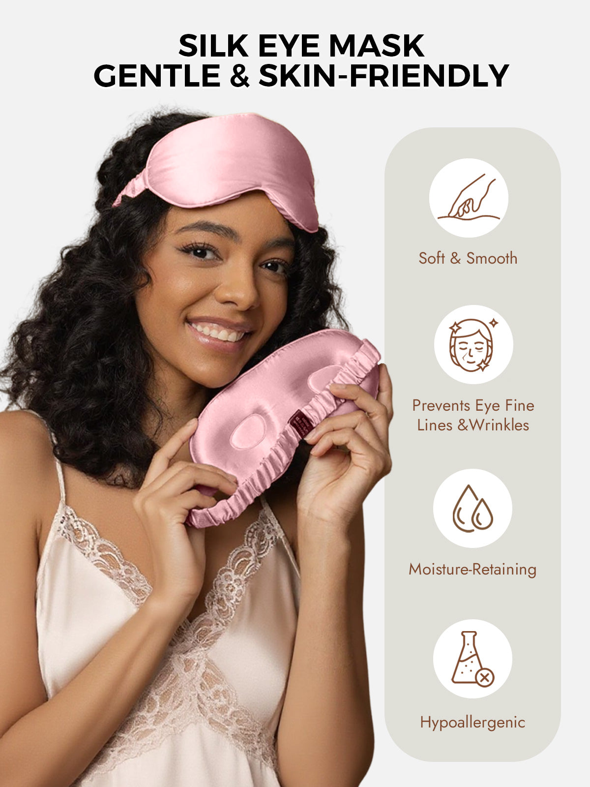 [Pale Mauve] SilkSilky-AU Pure Silk Eye Mask 003