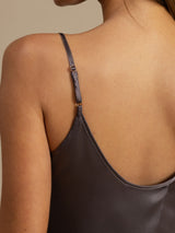 [Purple Gray] SilkSilky-AU Spaghetti Strap Camisole Set 004