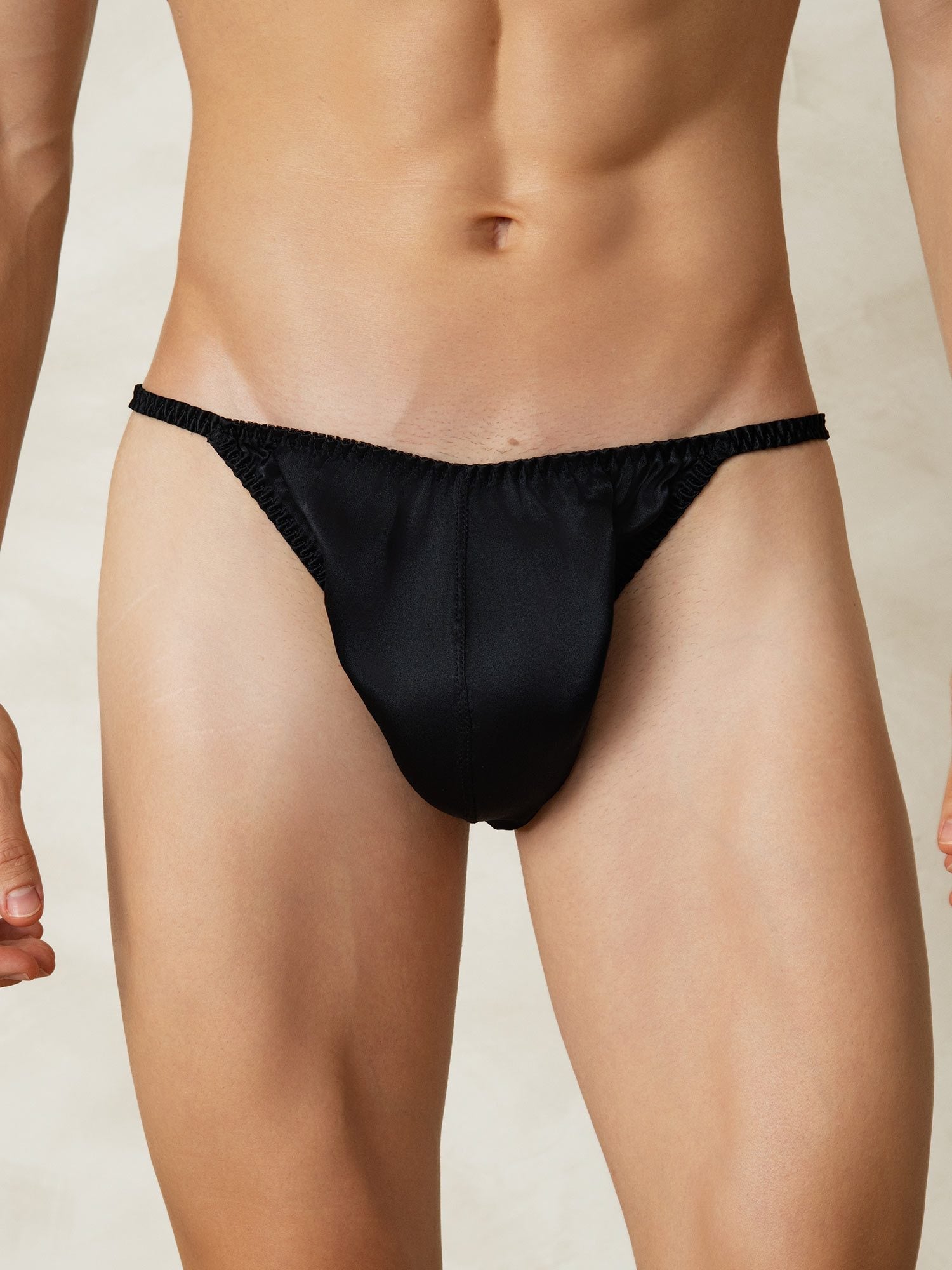[Black] SilkSilky-AU Pure Silk Mens Underwear 001