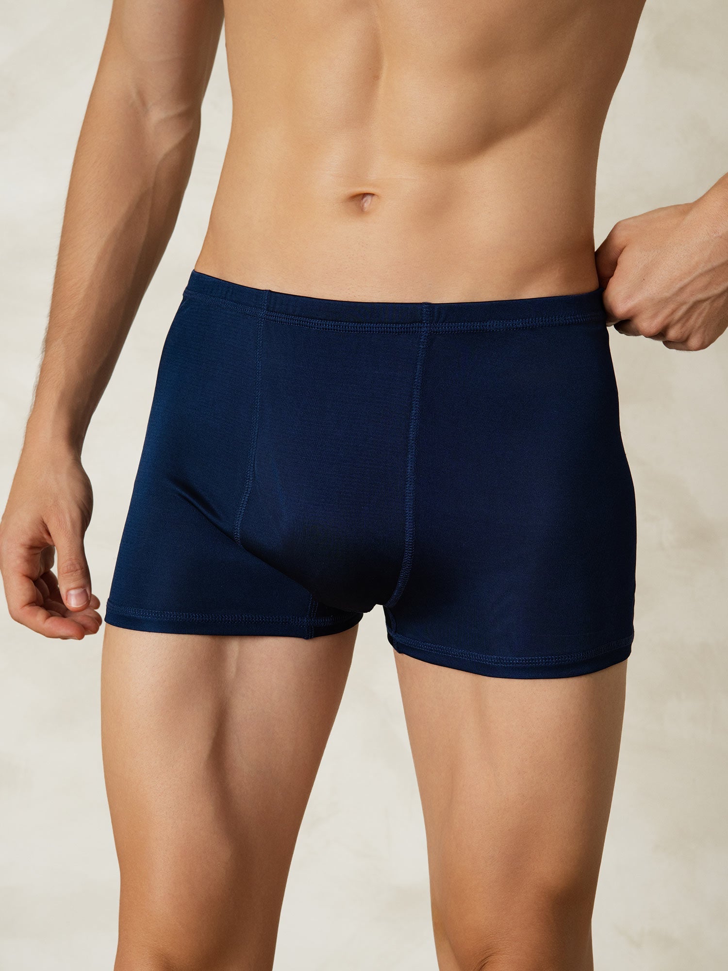 [Dark Blue] SilkSilky-AU Silk Knitted Mens Underwear 003