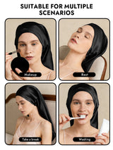 [Black] SilkSilky-AU Sleep Cap 007