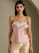 [Tuscany] SilkSilky-AU Spaghetti Strap V Neck Camisole 003