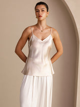 [Beige] SilkSilky-AU Sleeveless V Neck Camisole 003