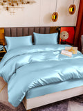 SilkSilky AU 19Momme Pure Silk Bedding Set LightBlue 001