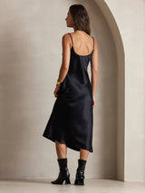 [Black] SilkSilky-AU Sleeveless V Neck Dress 002