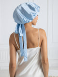 SilkSilky-AU Pure Silk Sleep Cap LightBlue 003