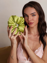 [Green] SilkSilky-AU Scrunchie 003