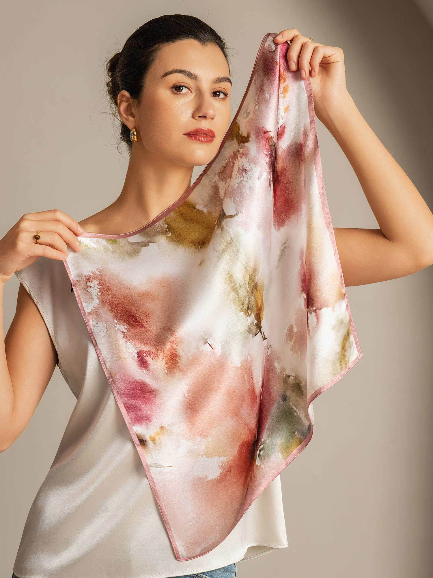 [P101] SilkSilky-AU Pure Silk Scarf 004,