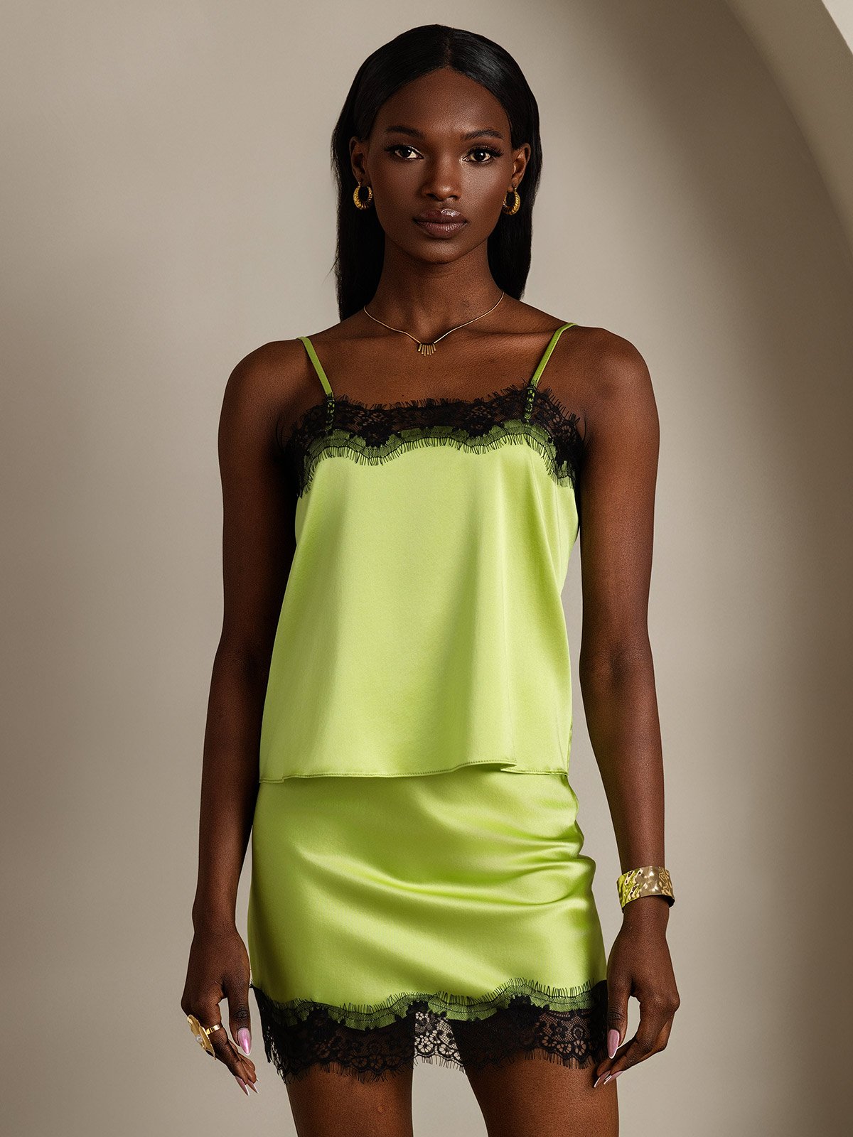 SilkSilky-AU 19Momme Silk Camisole Set MintGreen 006