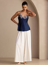[Dark Blue] SilkSilky-AU Sleeveless V Neck Camisole 007