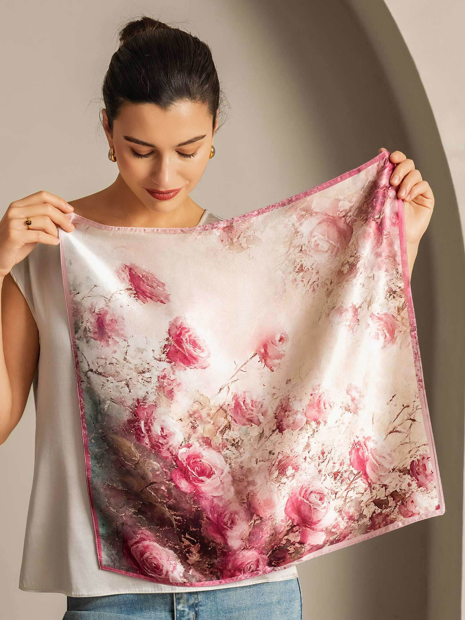 [P103] SilkSilky-AU Pure Silk Scarf 003,
