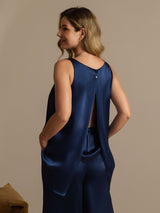 [Dark Blue] SilkSilky-AU Sleeveless Women's Pyjamas 002