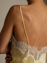 [Light Yellow] SilkSilky-AU Spaghetti Strap V Neck Camisole 005