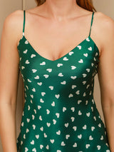 [Green Heart] SilkSilky-AU Pure Silk V Neck Camisole Set 007