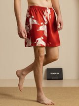 [Wine] SilkSilky-AU 19Momme Mens Sleep Bottoms 004