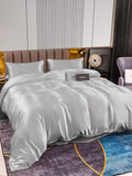 SilkSilky AU 22Momme Pure Silk Bedding Set Silver 003