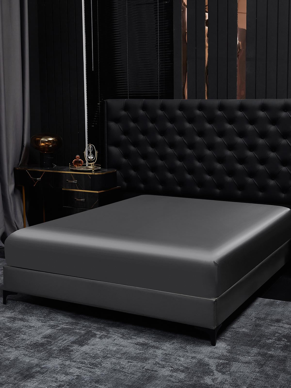 [Dark Gray] SilkSilky-AU 19Momme Pure Silk Sheet 001