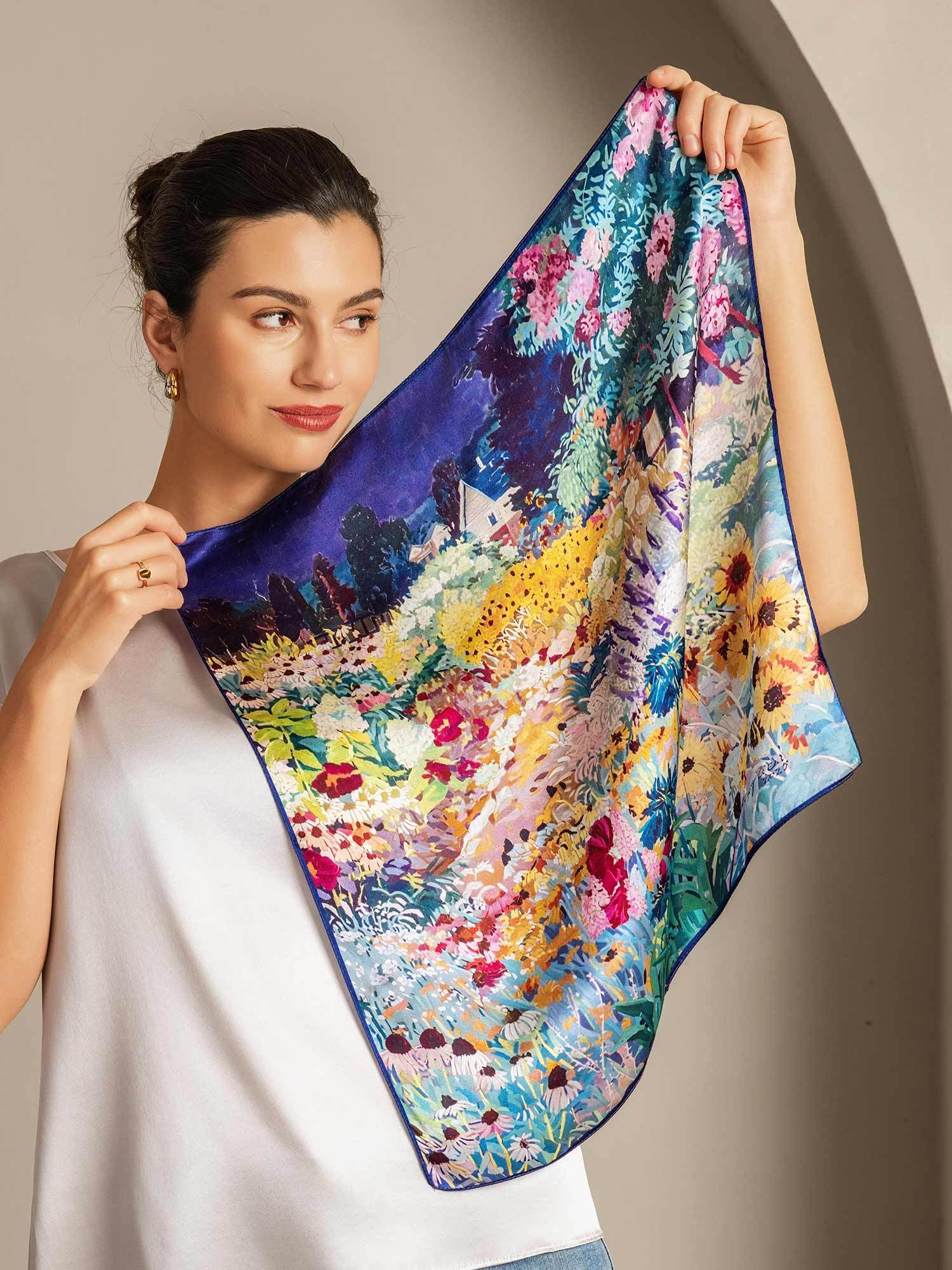 [P093] SilkSilky-AU Pure Silk Scarf 003