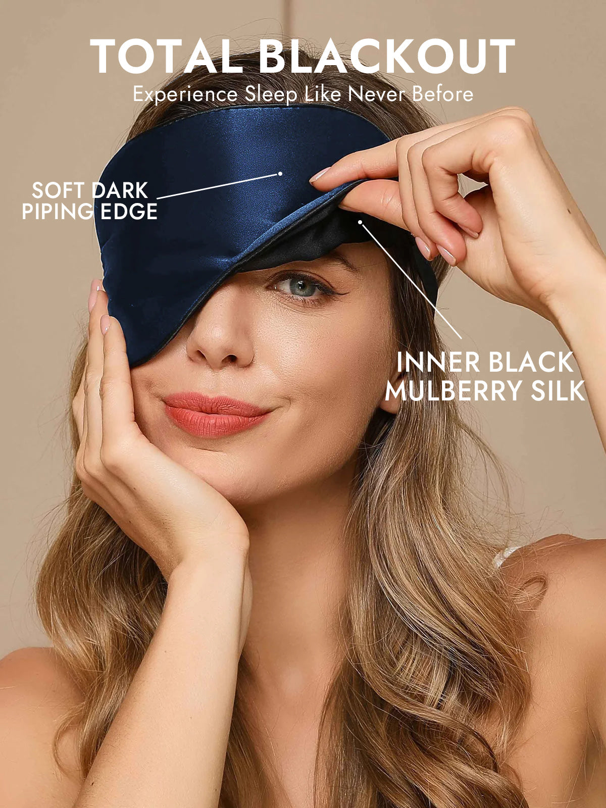 [Dark Blue] SilkSilky-AU 19Momme Pure Silk Eye Mask 002