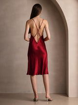 [Wine] SilkSilky-AU Sleeveless Dress 002