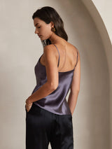 [Purple Gray] SilkSilky-AU Spaghetti Strap V Neck Camisole 002