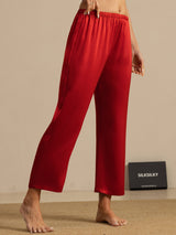 [Wine] SilkSilky-AU Women's Sleep Shorts 003