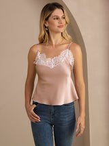 [Tuscany] SilkSilky-AU Spaghetti Strap V Neck Camisole 001