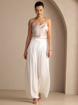 [White] SilkSilky-AU Women's Pants 005