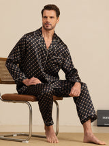 [Black Chain] SilkSilky-AU 19Momme Long Sleeve Notch Collar Men's Pyjamas 001
