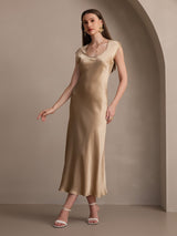 [Champagne] SilkSilky-AU Cap Sleeve Dress 006