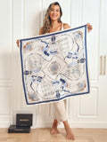 SilkSilky AU Pure Silk Scarf Blue 004