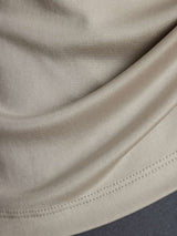 [Gray] SilkSilky-AU 100% Silk Jersey Long Sleeve Crew Neck Women's T-Shirt 005