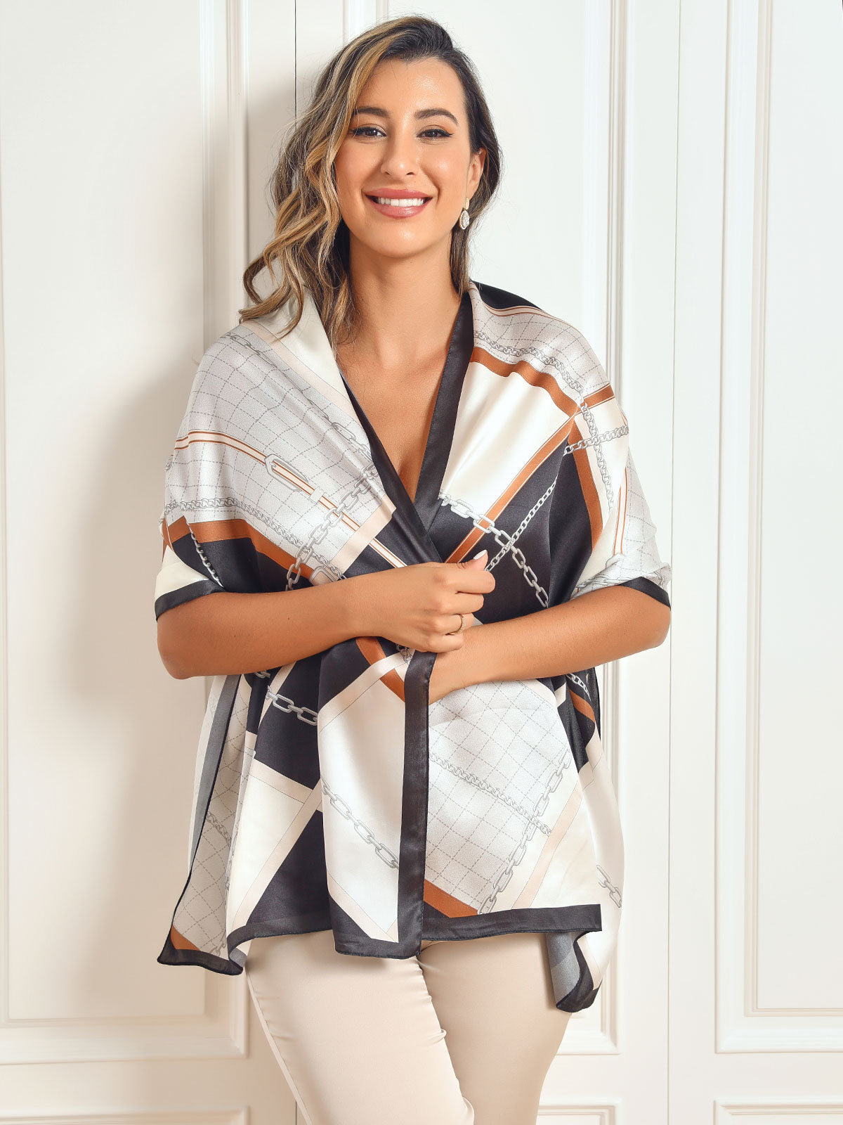 [P021] SilkSilky-AU Pure Silk Scarf 004,