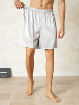[Silver] SilkSilky-AU Men's Sleep Shorts 005