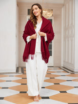 [Wine] SilkSilky-AU Wool Scarf 003